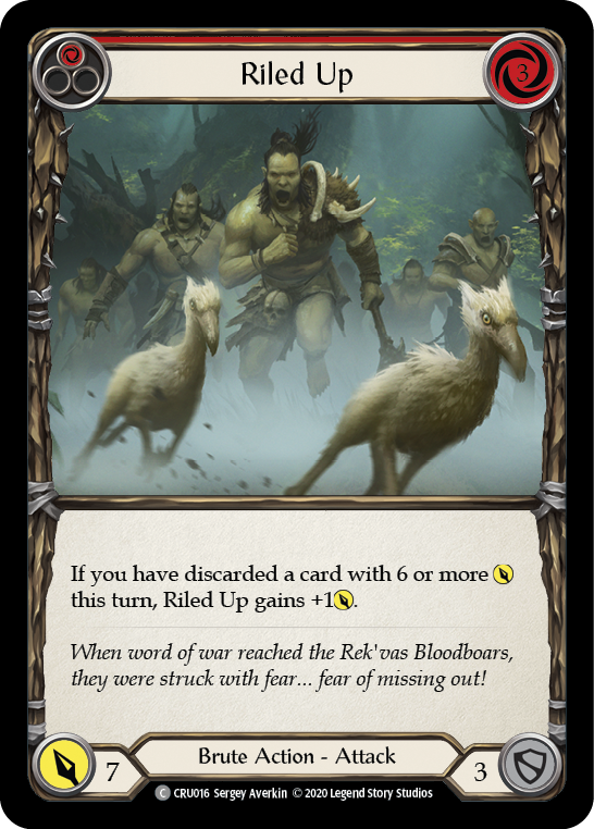 Riled Up (Red) [CRU016] (Crucible of War)  1st Edition Normal | RetroPlay Games