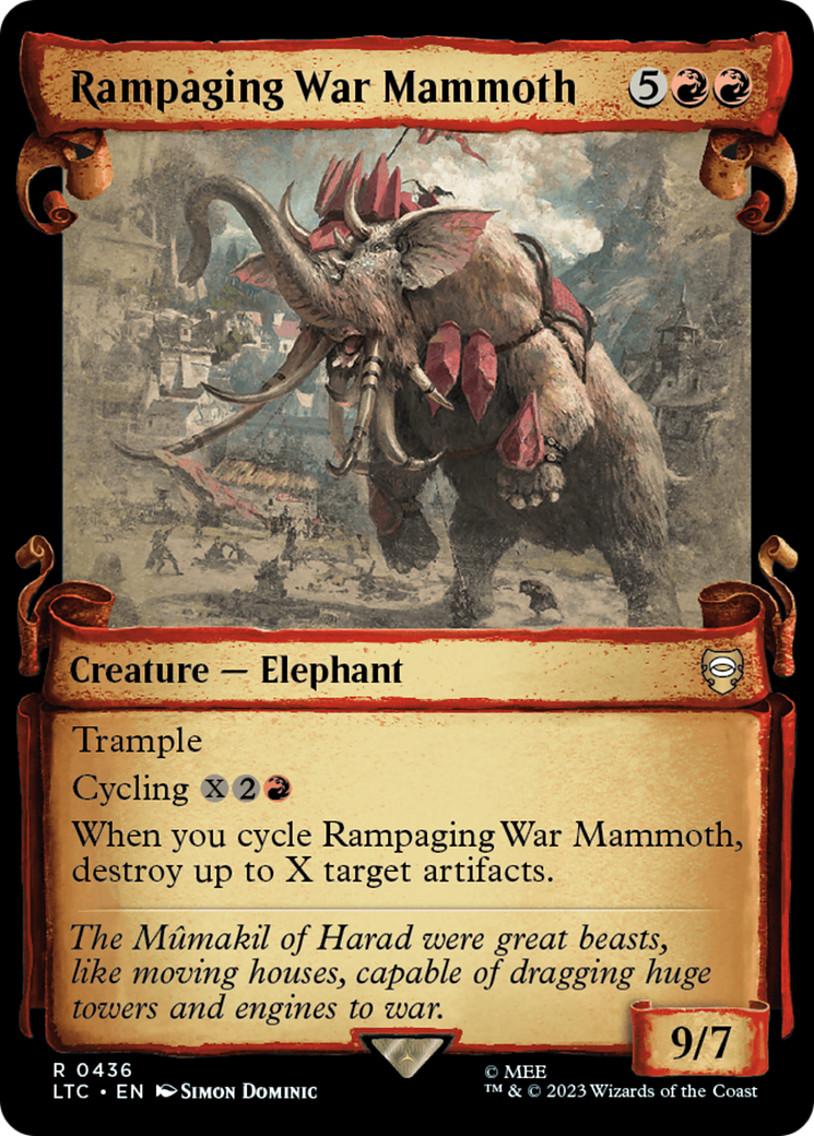 Rampaging War Mammoth [The Lord of the Rings: Tales of Middle-Earth Commander Showcase Scrolls] | RetroPlay Games