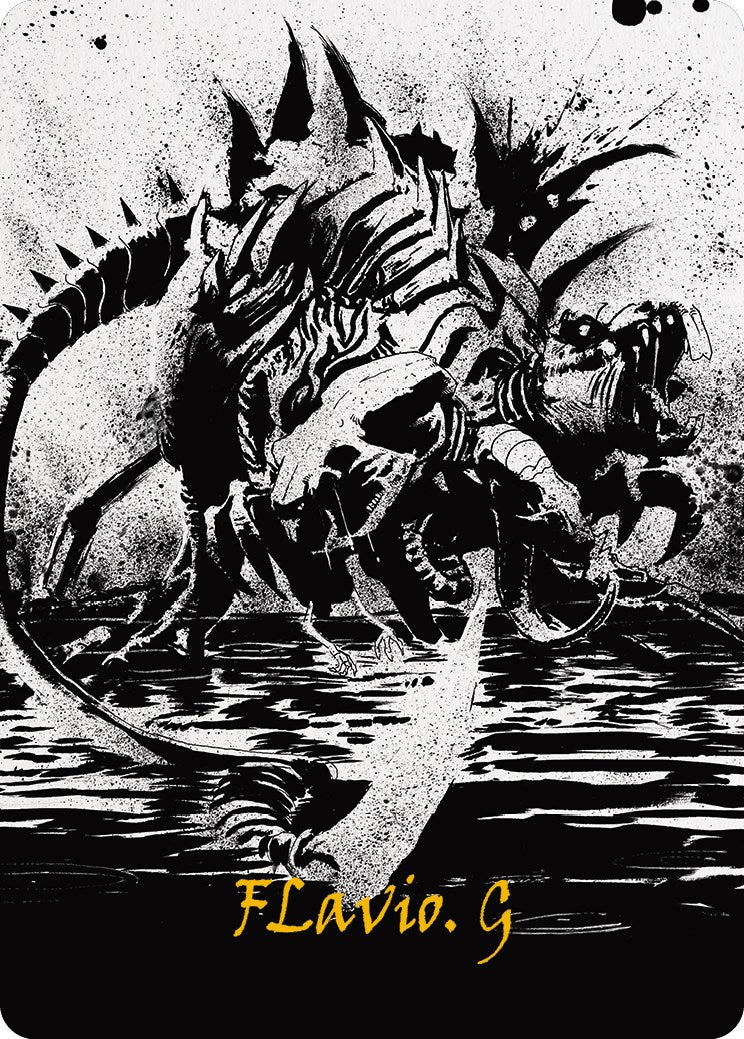 Karumonix, the Rat King Art Card (Gold-Stamped Signature) [Phyrexia: All Will Be One Art Series] | RetroPlay Games