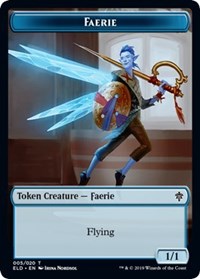 Faerie // Food (15) Double-sided Token [Throne of Eldraine Tokens] | RetroPlay Games