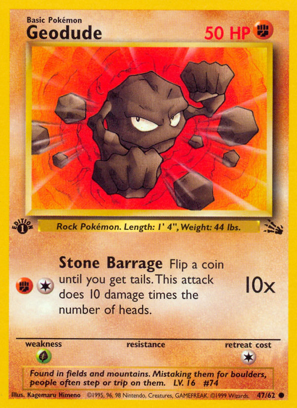 Geodude (47/62) [Fossil 1st Edition] | RetroPlay Games