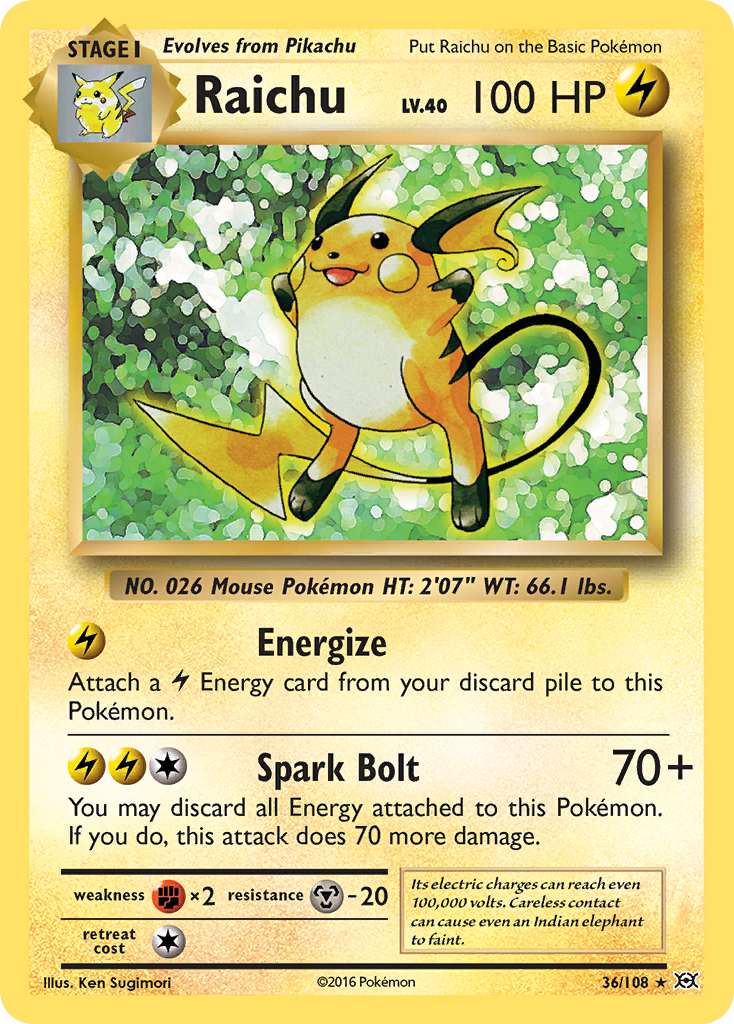 Raichu (36/108) [XY: Evolutions] | RetroPlay Games