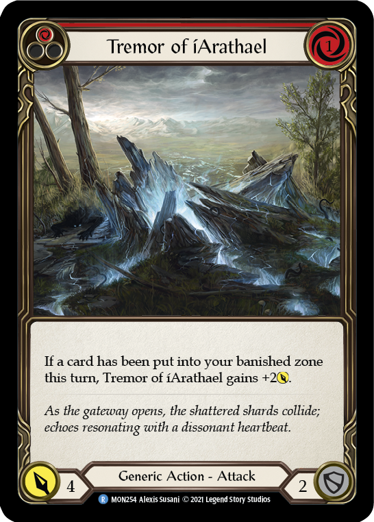 Tremor of iArathael (Red) [MON254-RF] (Monarch)  1st Edition Rainbow Foil | RetroPlay Games