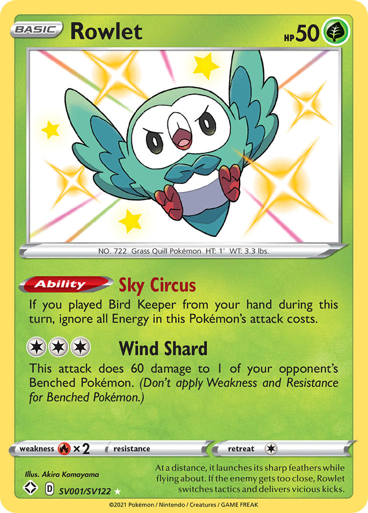 Rowlet (SV001/SV122) [Sword & Shield: Shining Fates] | RetroPlay Games