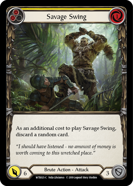 Savage Swing (Yellow) [WTR021-C] (Welcome to Rathe)  Alpha Print Rainbow Foil | RetroPlay Games