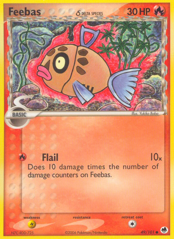 Feebas (49/101) (Delta Species) [EX: Dragon Frontiers] | RetroPlay Games