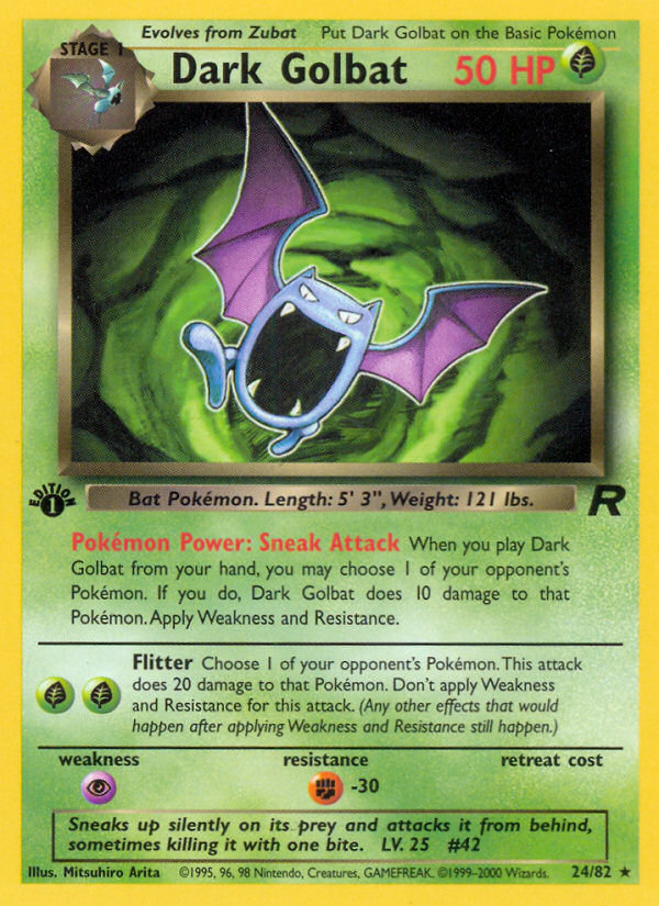 Dark Golbat (24/82) [Team Rocket 1st Edition] | RetroPlay Games