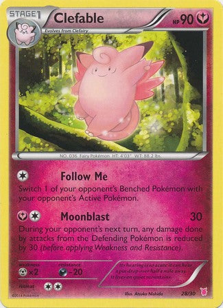 Clefable (28/30) [XY: Trainer Kit 1 - Wigglytuff] | RetroPlay Games
