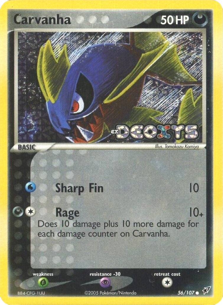 Carvanha (56/107) (Stamped) [EX: Deoxys] | RetroPlay Games