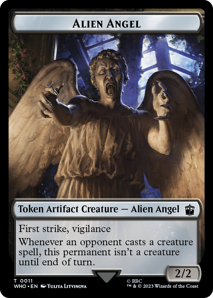 Alien Angel // Food (0025) Double-Sided Token [Doctor Who Tokens] | RetroPlay Games