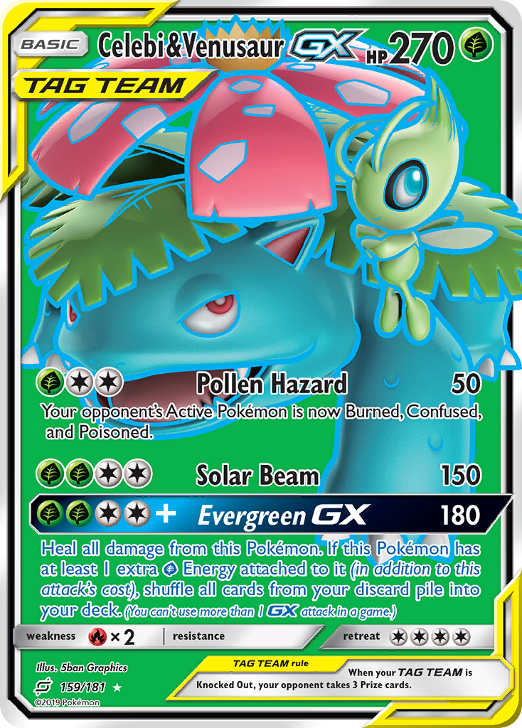 Celebi & Venusaur GX (159/181) [Sun & Moon: Team Up] | RetroPlay Games