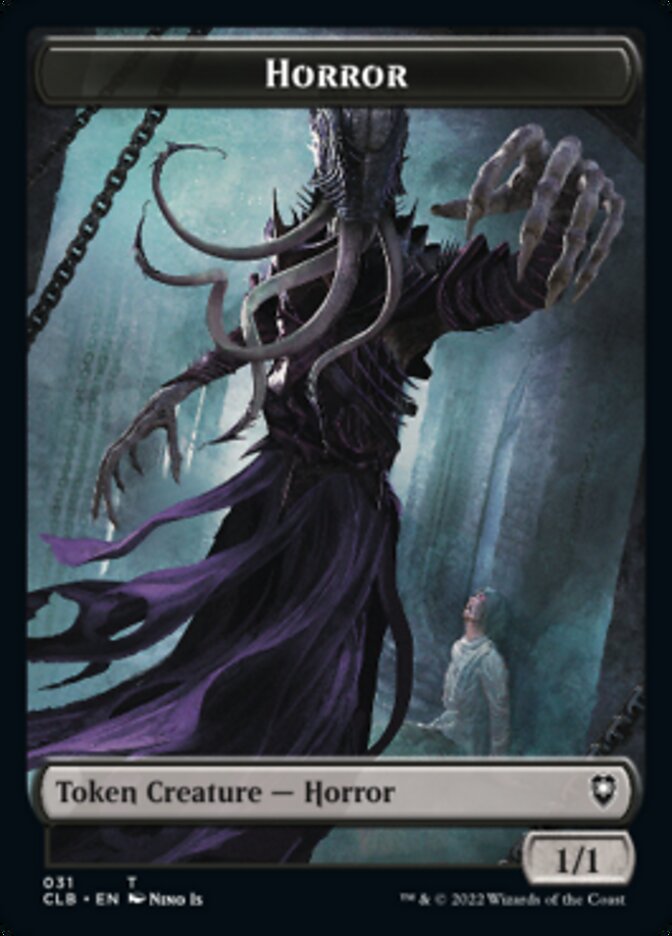 Horror // Eldrazi Horror Double-sided Token [Commander Legends: Battle for Baldur's Gate Tokens] | RetroPlay Games