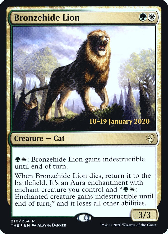 Bronzehide Lion [Theros Beyond Death Prerelease Promos] | RetroPlay Games