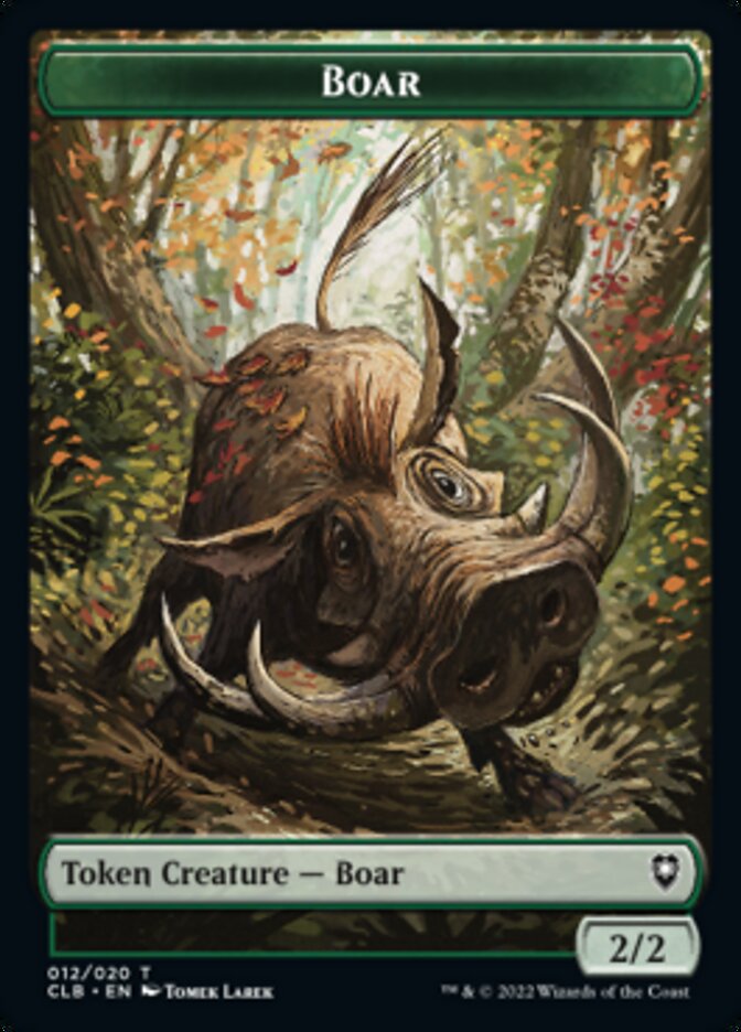 Boar Token [Commander Legends: Battle for Baldur's Gate Tokens] | RetroPlay Games