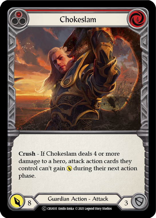 Chokeslam (Red) [U-CRU035] (Crucible of War Unlimited)  Unlimited Rainbow Foil | RetroPlay Games