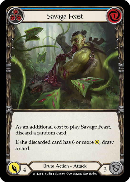 Savage Feast (Blue) [WTR016-R] (Welcome to Rathe)  Alpha Print Normal | RetroPlay Games