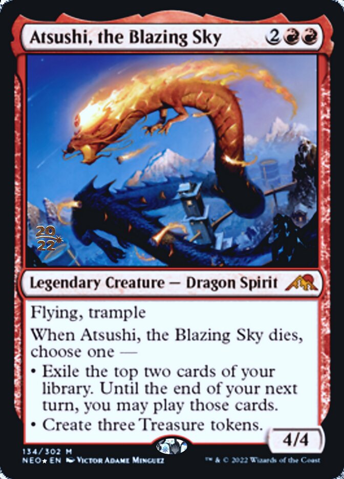 Atsushi, the Blazing Sky [Kamigawa: Neon Dynasty Prerelease Promos] | RetroPlay Games