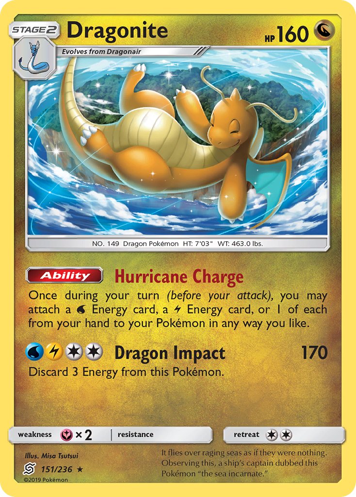 Dragonite (151/236) (Cracked Ice Holo) (Theme Deck Exclusives) [Sun & Moon: Unified Minds] | RetroPlay Games