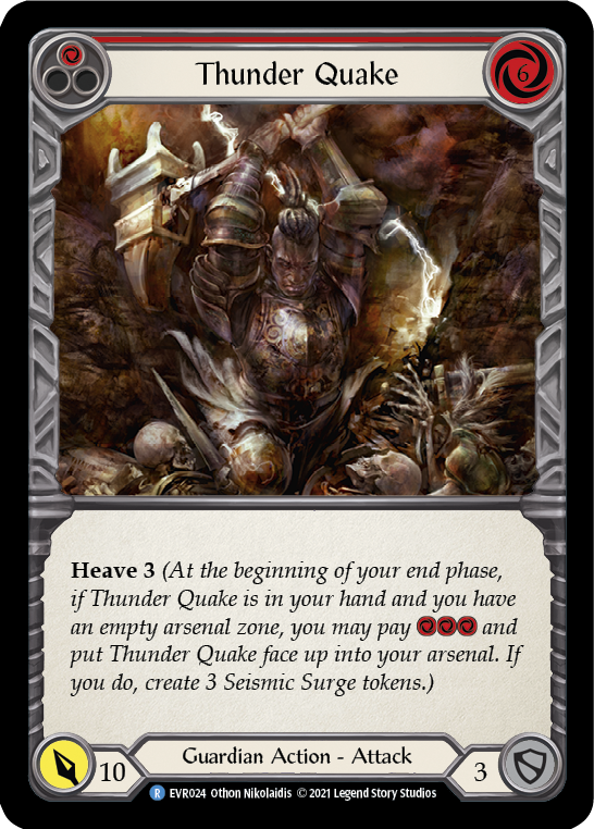 Thunder Quake (Red) [EVR024] (Everfest)  1st Edition Rainbow Foil | RetroPlay Games