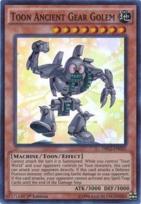 Toon Ancient Gear Golem [DRL2-EN022] Super Rare | RetroPlay Games