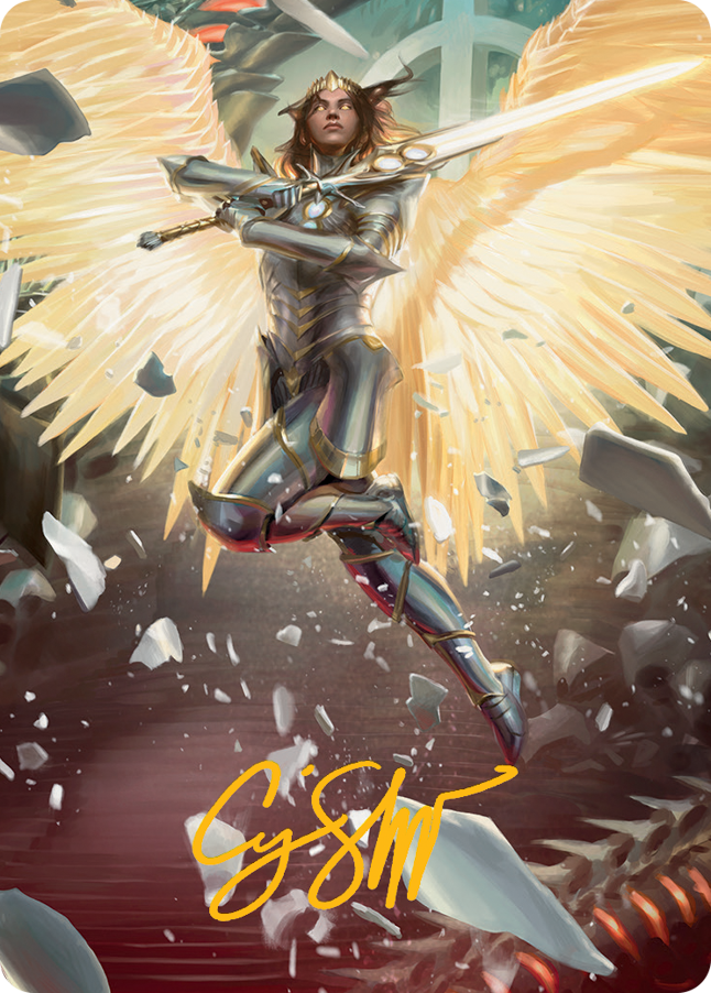 Archangel Elspeth Art Card (Gold-Stamped Signature) [March of the Machine Art Series] | RetroPlay Games