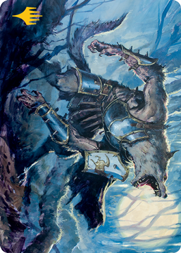 Moonrage Brute Art Card (Gold-Stamped Signature) [Innistrad: Midnight Hunt Art Series] | RetroPlay Games