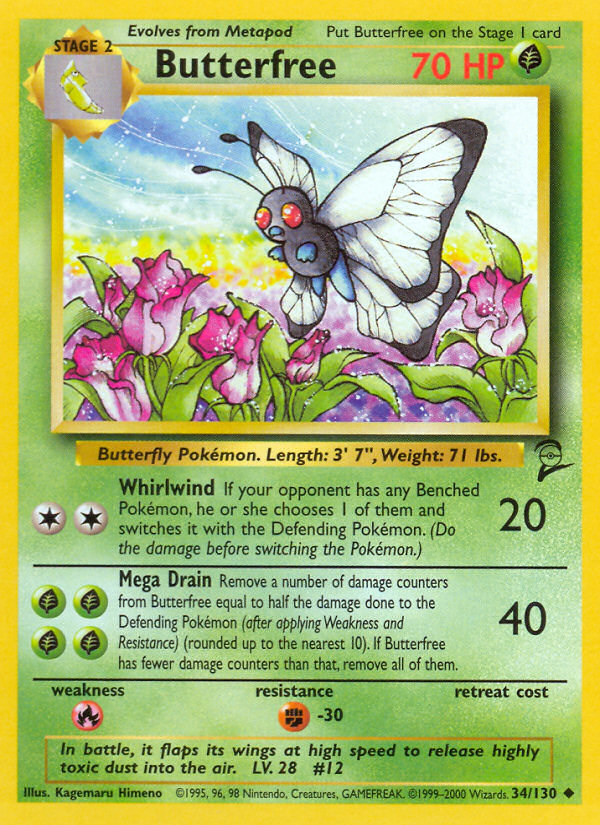 Butterfree (34/130) [Base Set 2] | RetroPlay Games