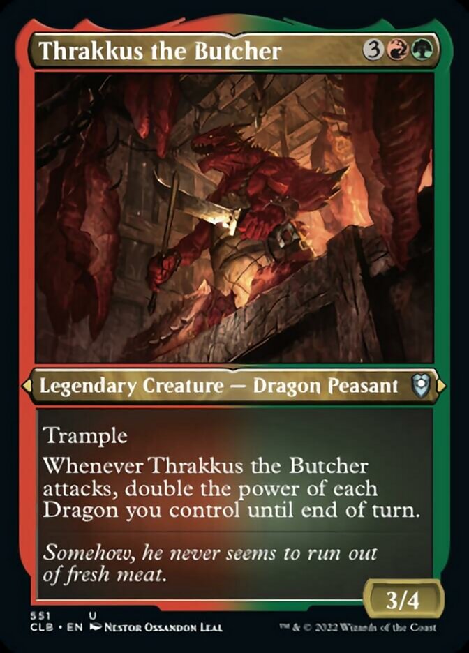 Thrakkus the Butcher (Foil Etched) [Commander Legends: Battle for Baldur's Gate] | RetroPlay Games