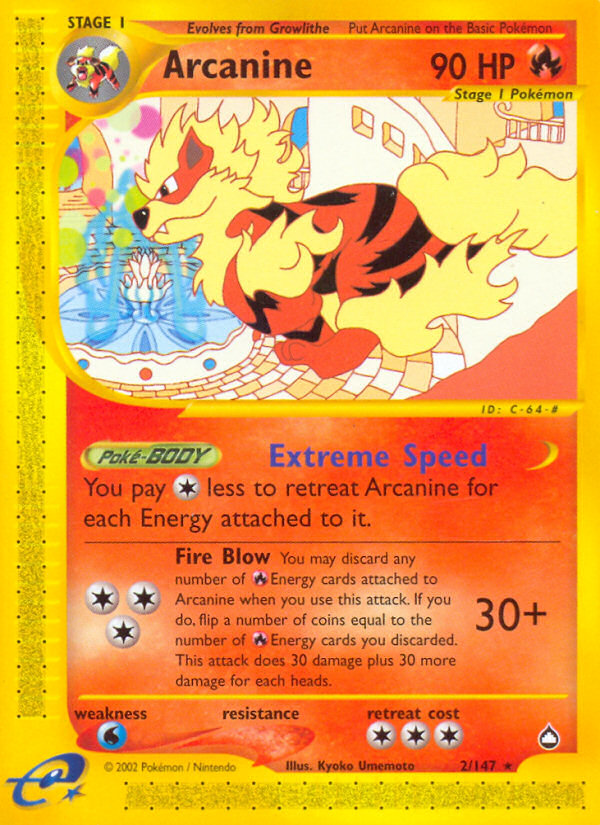 Arcanine (2/147) [Aquapolis] | RetroPlay Games