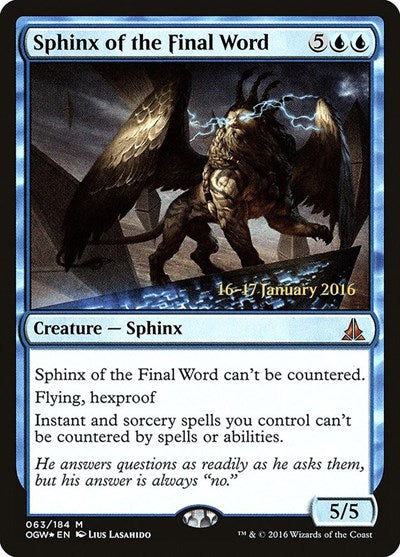 Sphinx of the Final Word [Oath of the Gatewatch Promos] | RetroPlay Games