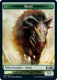 Beast // Treasure Double-sided Token [Core Set 2021 Tokens] | RetroPlay Games