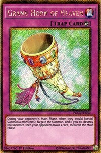 Grand Horn of Heaven [PGL3-EN040] Gold Secret Rare | RetroPlay Games