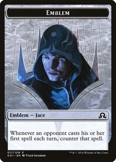 Jace, Unraveler of Secrets Emblem [Shadows over Innistrad Tokens] | RetroPlay Games
