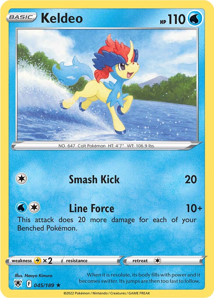 Keldeo (045/189) (Theme Deck Exclusive) [Sword & Shield: Astral Radiance] | RetroPlay Games