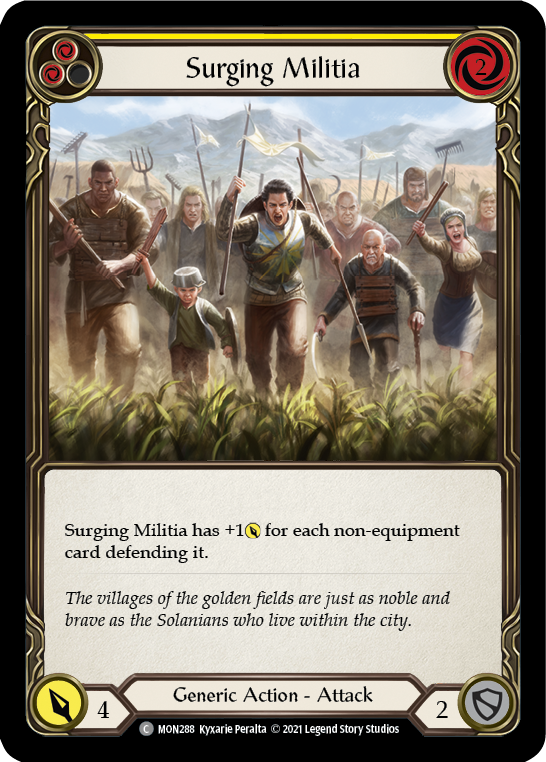 Surging Militia (Yellow) [MON288] (Monarch)  1st Edition Normal | RetroPlay Games