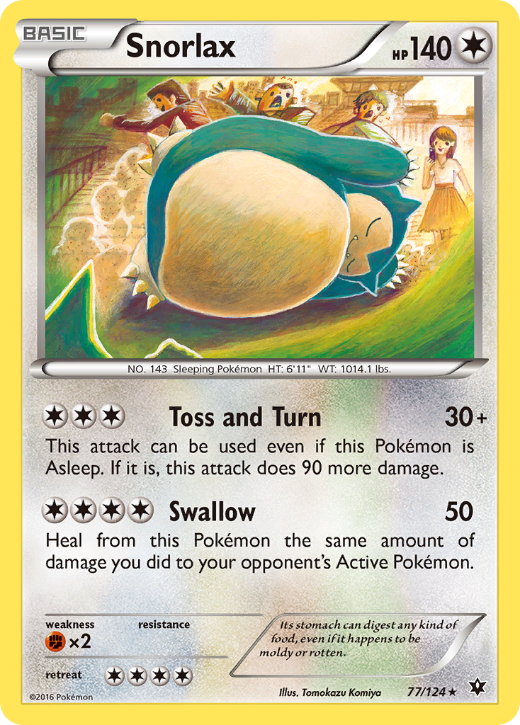 Snorlax (77/124) [XY: Fates Collide] | RetroPlay Games