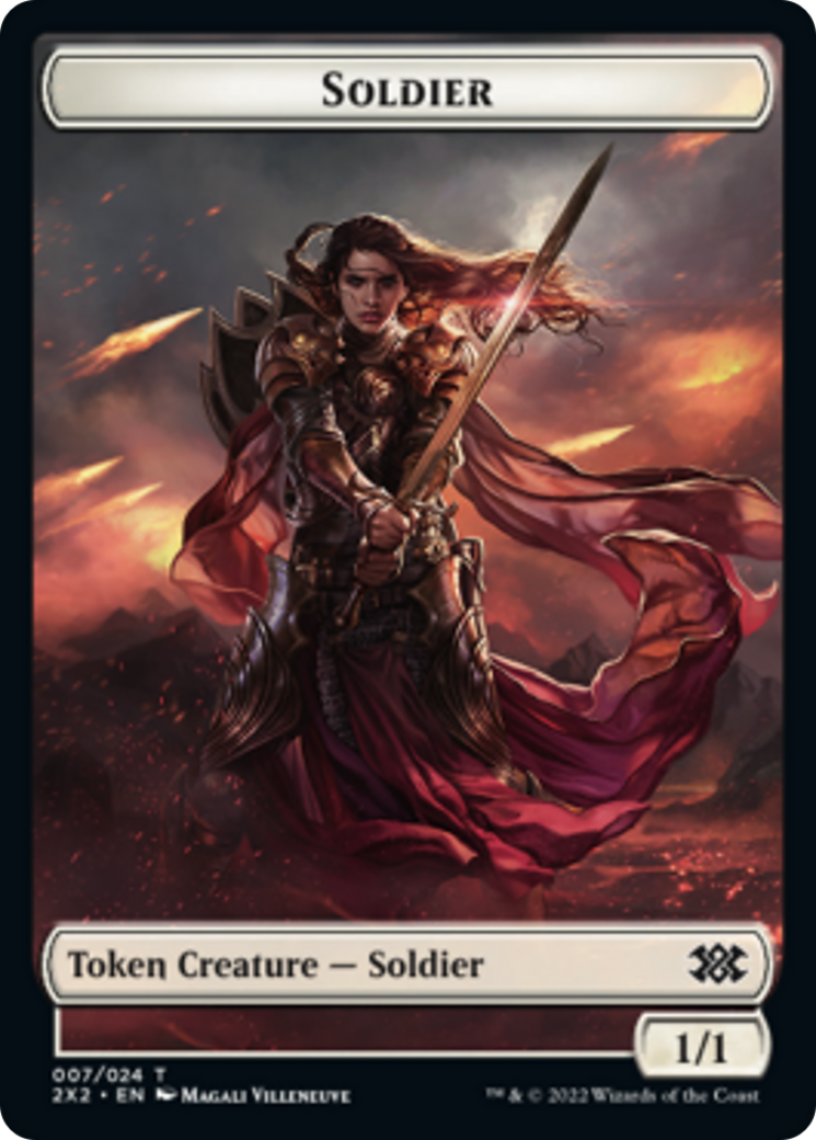 Elemental // Soldier Double-sided Token [Double Masters 2022 Tokens] | RetroPlay Games