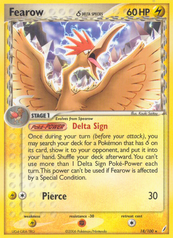 Fearow (18/100) (Delta Species) [EX: Crystal Guardians] | RetroPlay Games