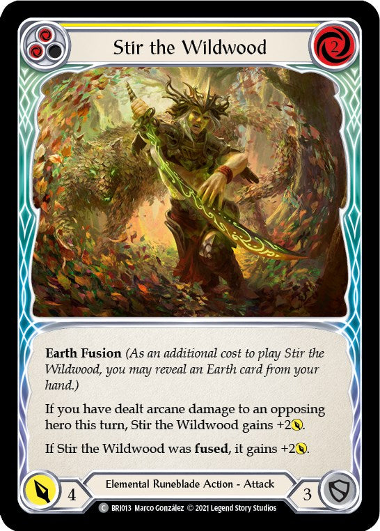 Stir the Wildwood (Yellow) [BRI013] (Tales of Aria Briar Blitz Deck)  1st Edition Normal | RetroPlay Games