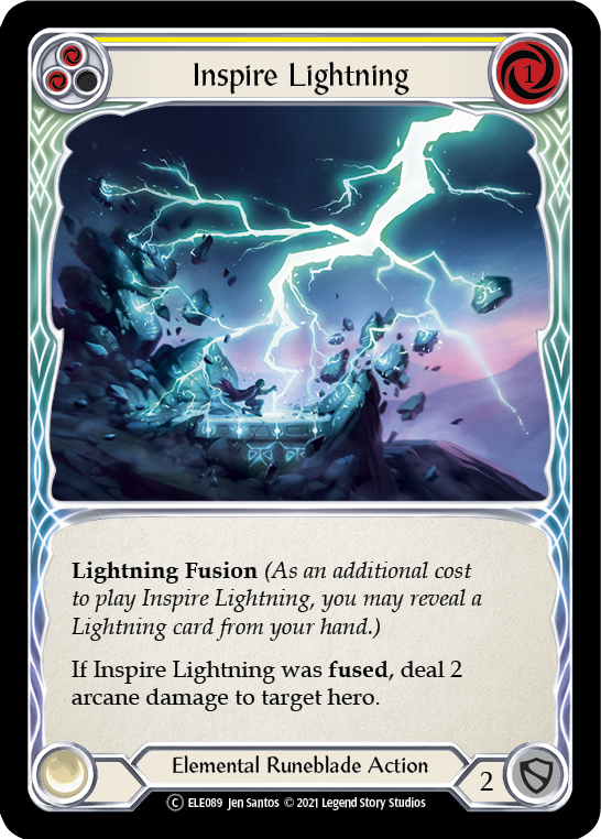 Inspire Lightning (Yellow) [U-ELE089] (Tales of Aria Unlimited)  Unlimited Rainbow Foil | RetroPlay Games