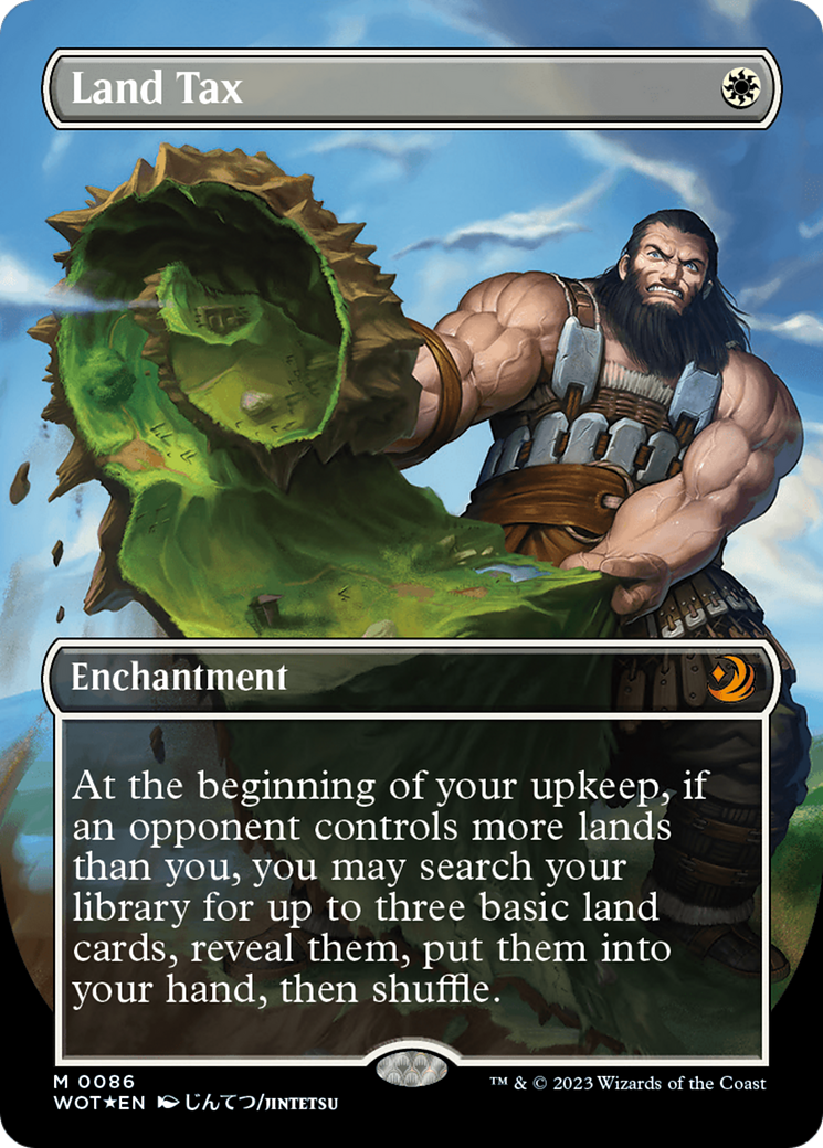 Land Tax (Anime Borderless) (Confetti Foil) [Wilds of Eldraine: Enchanting Tales] | RetroPlay Games