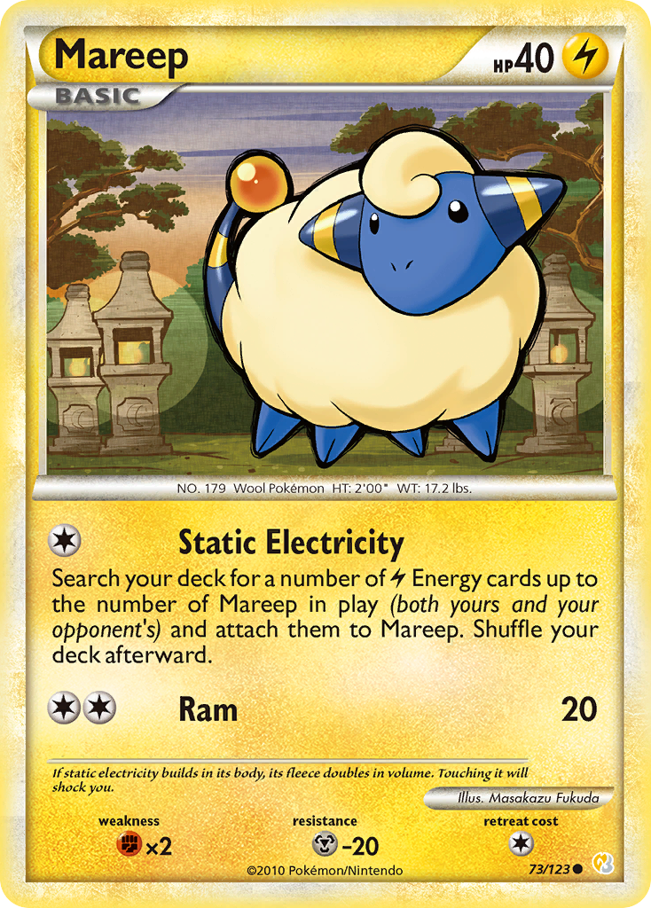 Mareep (73/123) [HeartGold & SoulSilver: Base Set] | RetroPlay Games