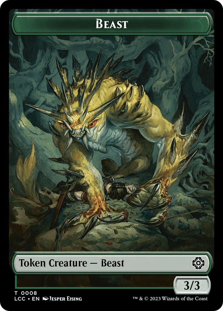 Beast // Merfolk (0003) Double-Sided Token [The Lost Caverns of Ixalan Commander Tokens] | RetroPlay Games