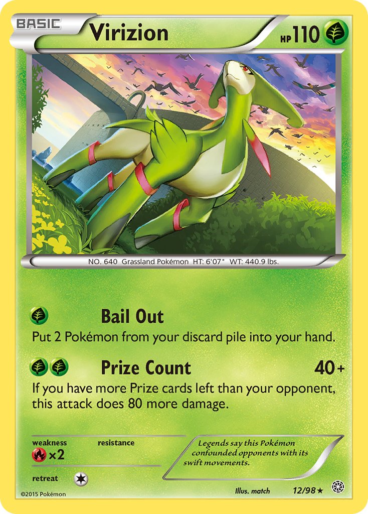 Virizion (12/98) (Theme Deck Exclusive) [XY: Ancient Origins] | RetroPlay Games