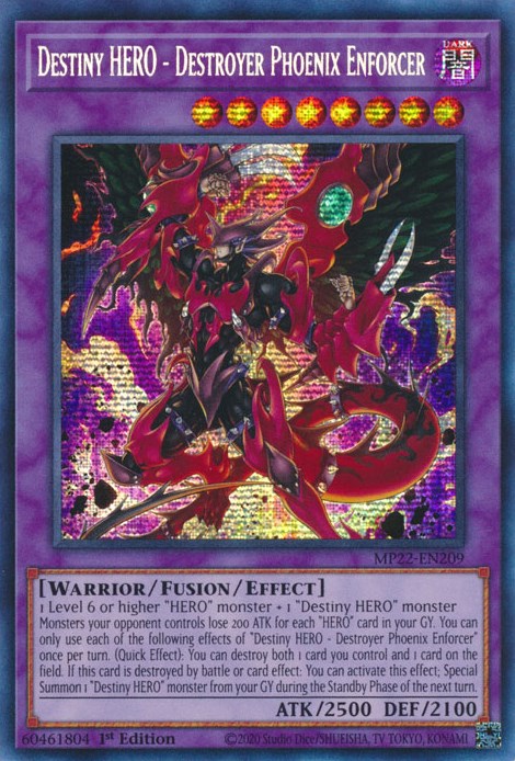 Destiny HERO - Destroyer Phoenix Enforcer [MP22-EN209] Prismatic Secret Rare | RetroPlay Games