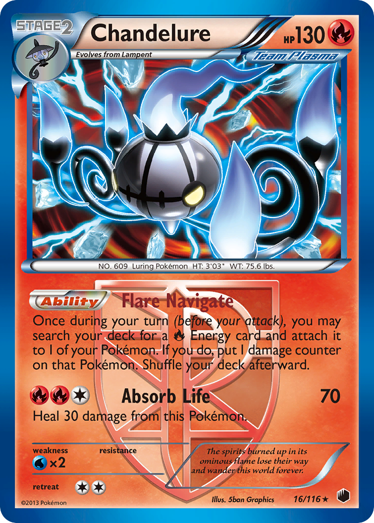 Chandelure (16/116) [Black & White: Plasma Freeze] | RetroPlay Games