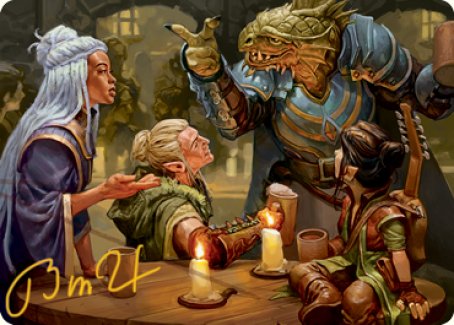 You Meet in a Tavern Art Card (Gold-Stamped Signature) [Dungeons & Dragons: Adventures in the Forgotten Realms Art Series] | RetroPlay Games