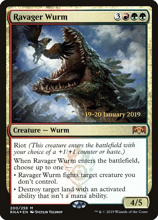 Ravager Wurm [Ravnica Allegiance Prerelease Promos] | RetroPlay Games