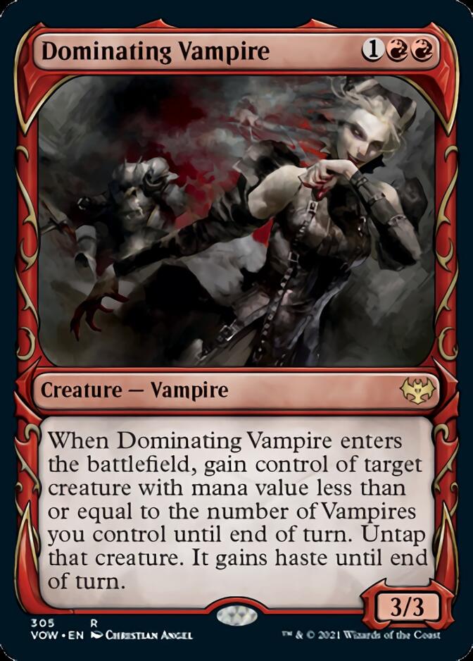 Dominating Vampire (Showcase Fang Frame) [Innistrad: Crimson Vow] | RetroPlay Games