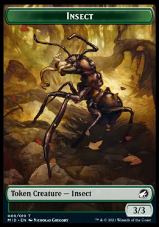 Insect Token [Innistrad: Midnight Hunt Tokens] | RetroPlay Games